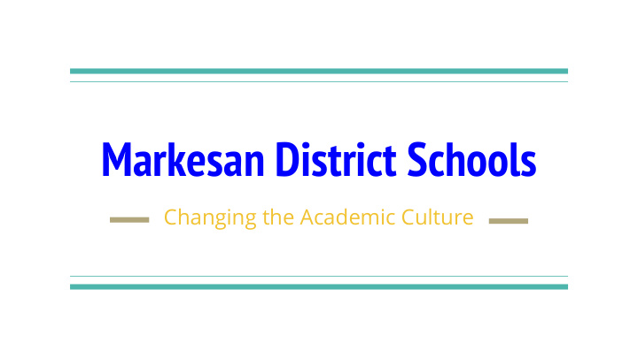 markesan district schools
