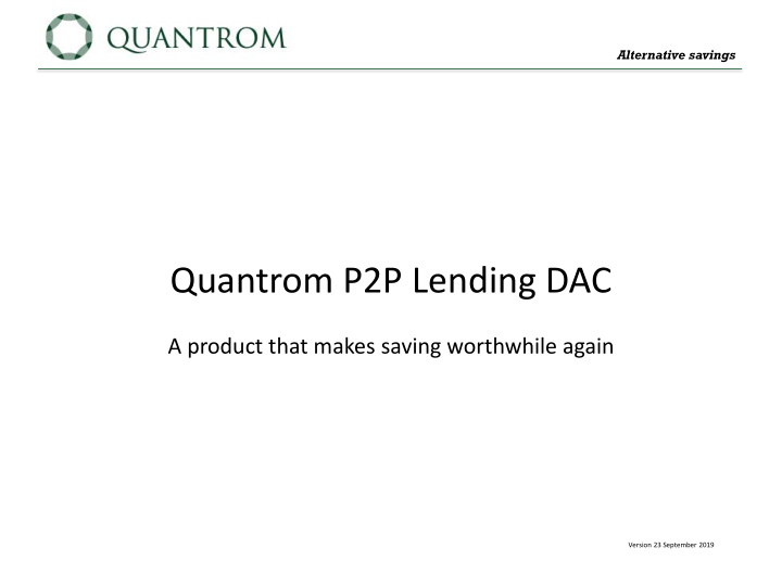 quantrom p2p lending dac