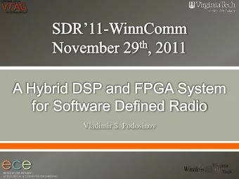 ece  BRADLEY DEPARTMENT  of ELECTRICAL &amp; COMPUTER ENGINEERING  Motivation for the project