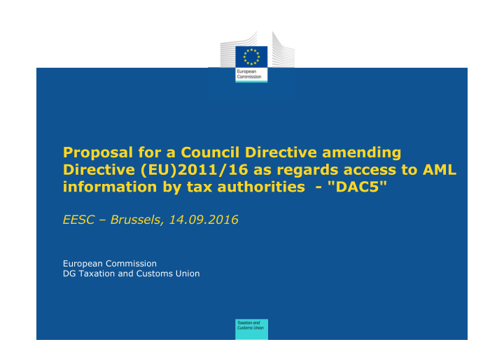 proposal for a council directive amending directive eu