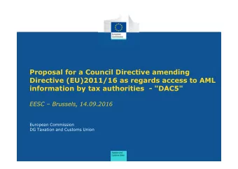 Proposal for a Council Directive amending  Directive (EU)2011/16 as regards access to AML