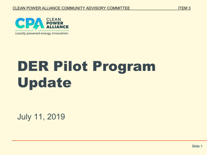 der pilot program update