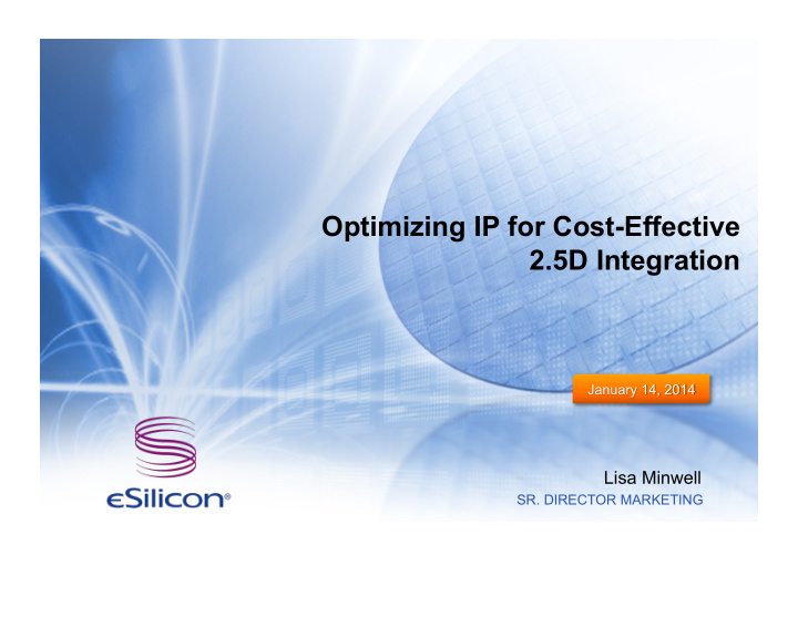 optimizing ip for cost effective 2 5d integration