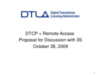 dtcp remote access proposal for discussion with 3s