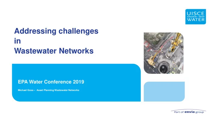 addressing challenges in wastewater networks