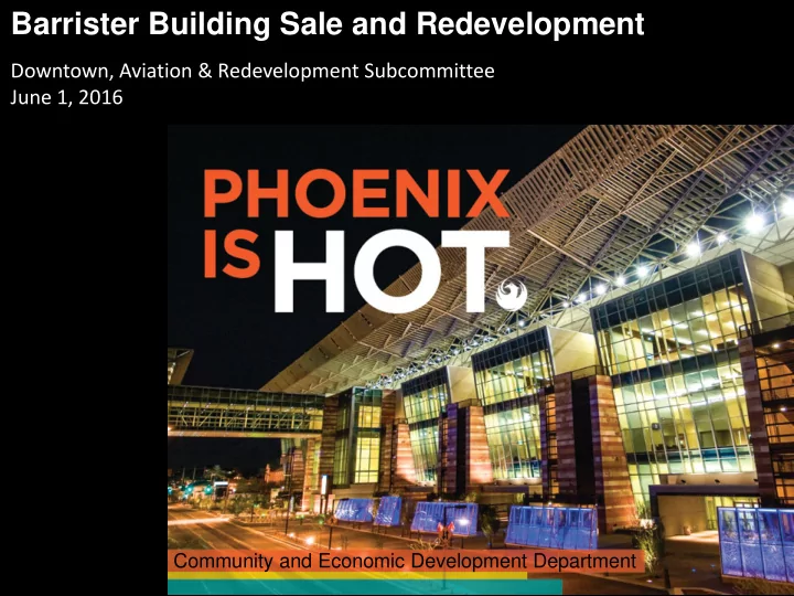 barrister building sale and redevelopment