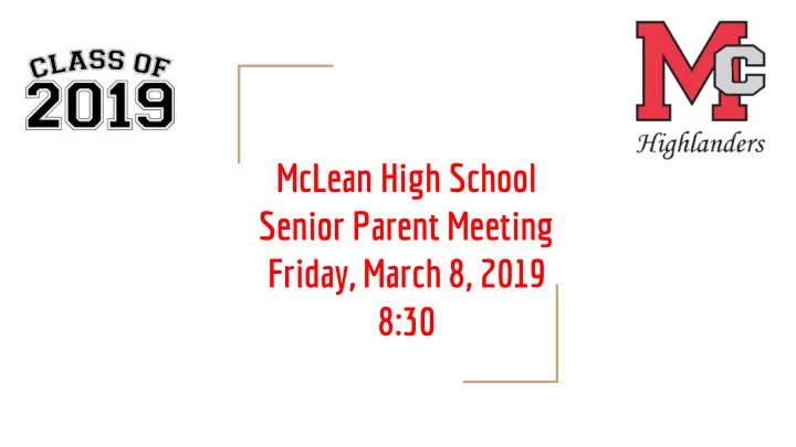 senior parent meeting