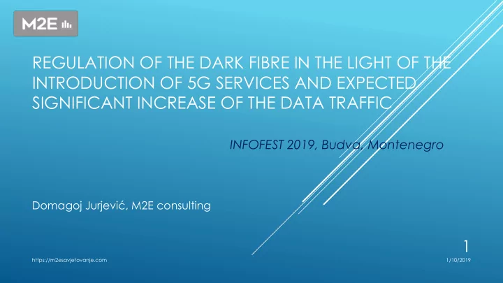 regulation of the dark fibre in the light of the