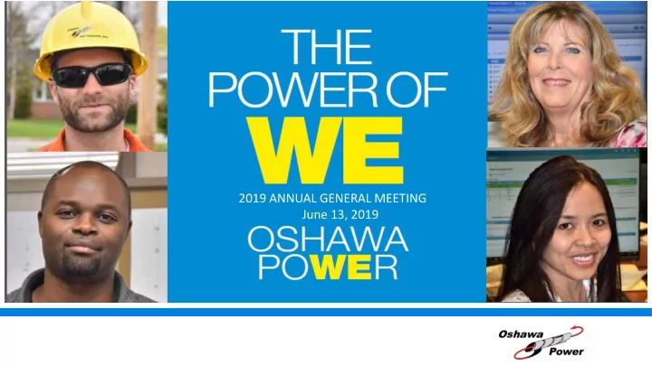2019 annual general meeting june 13 2019 message from the