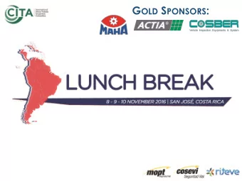 G OLD S PONSORS :  1  2 8 - 10 N OVEMBER 2016 S AN J OS  , C OSTA R ICA  SET STUDY S USTAINABLE E