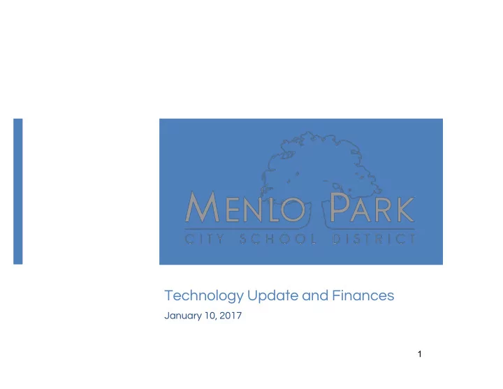 technology update and finances