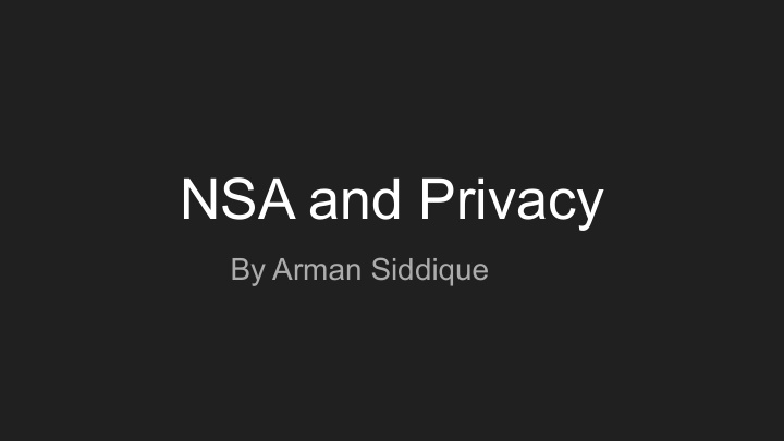 nsa and privacy