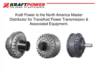 Kraft Power is the North America Master  Distributor for Transfluid Power Transmission &amp;