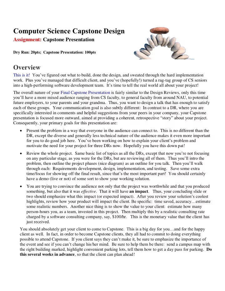 computer science capstone design