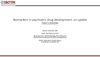 biomarkers in psychiatric drug development an update