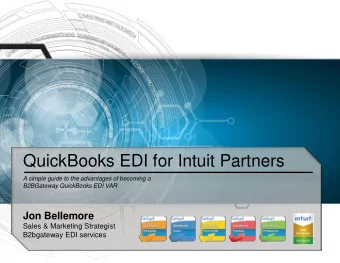 QuickBooks EDI for Intuit Partners  A simple guide to the advantages of becoming a  B2BGateway