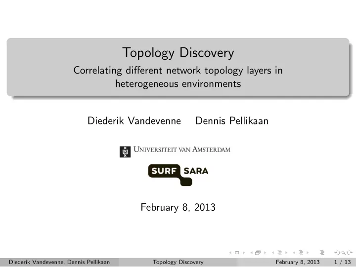 topology discovery