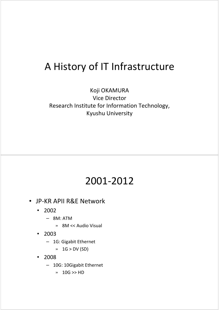 a history of it infrastructure