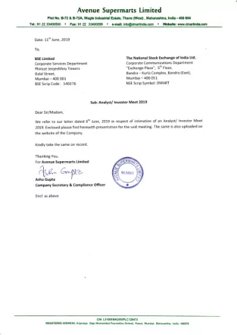 Fiscal 2019 11 th June,19  Corporate Presentation Safe Harbor Statement  The information contained