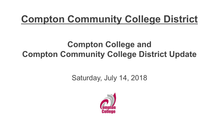 compton community college district