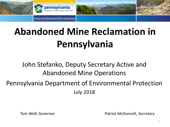 abandoned mine reclamation in pennsylvania