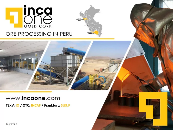 tsxv io otc incaf frankfurt su9 f