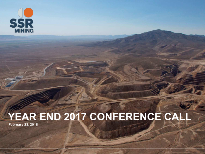 year end 2017 conference call