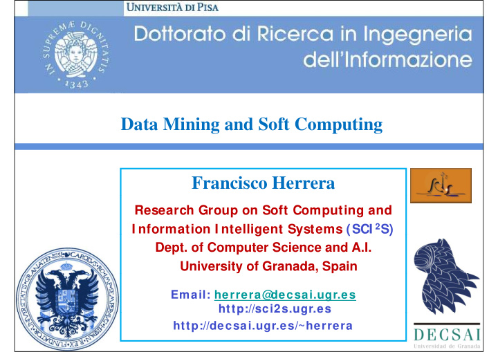 data mining and soft computing francisco herrera