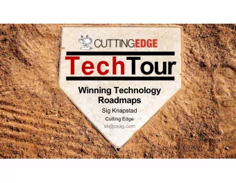 Tech Tour  Winning Technology  Roadmaps  Sig Knapstad  Cutting Edge  sk@ceag.com  1  2  Avid Nexis