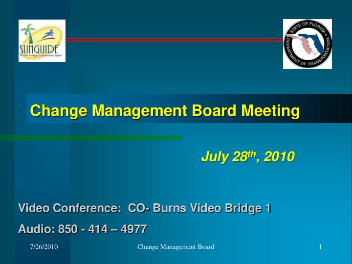 change management board meeting