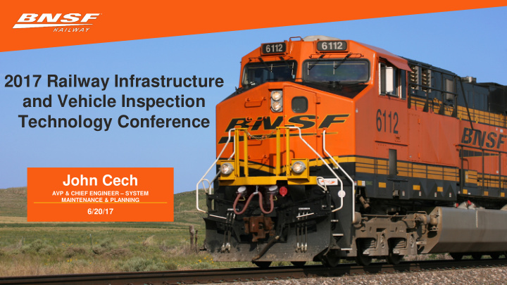 2017 railway infrastructure and vehicle inspection