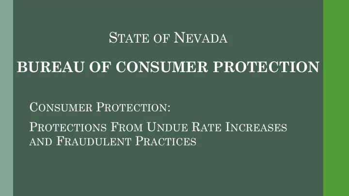 bureau of consumer protection