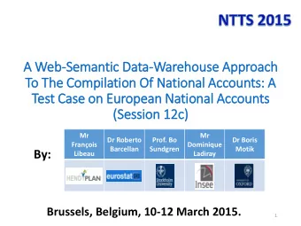 Test Case on European National  l Accounts  (S  (Session 12c)  Mr  Mr  Dr Roberto  Prof. Bo  Dr