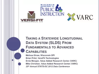 F UNDAMENTALS TO A DVANCED C APABILITIES  Melissa Straw, Wisconsin DPI  Brian Pritzl, VersiFit