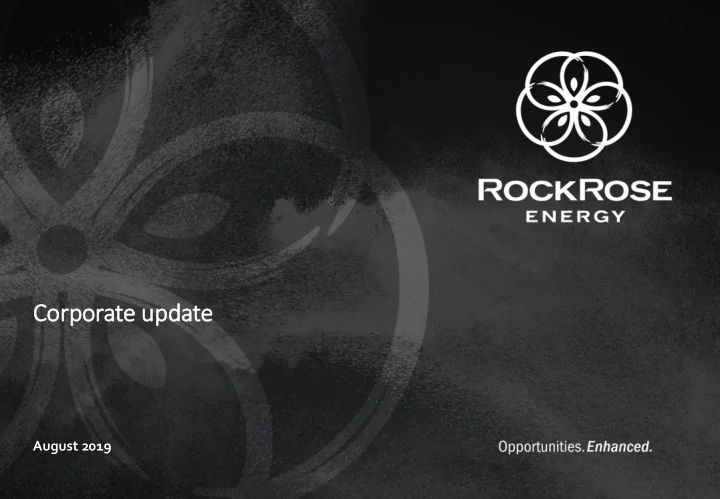 corp rporate update