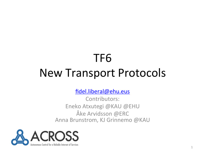 tf6 new transport protocols