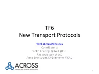 TF6      New  Transport  Protocols    fidel.liberal@ehu.eus    Contributors: