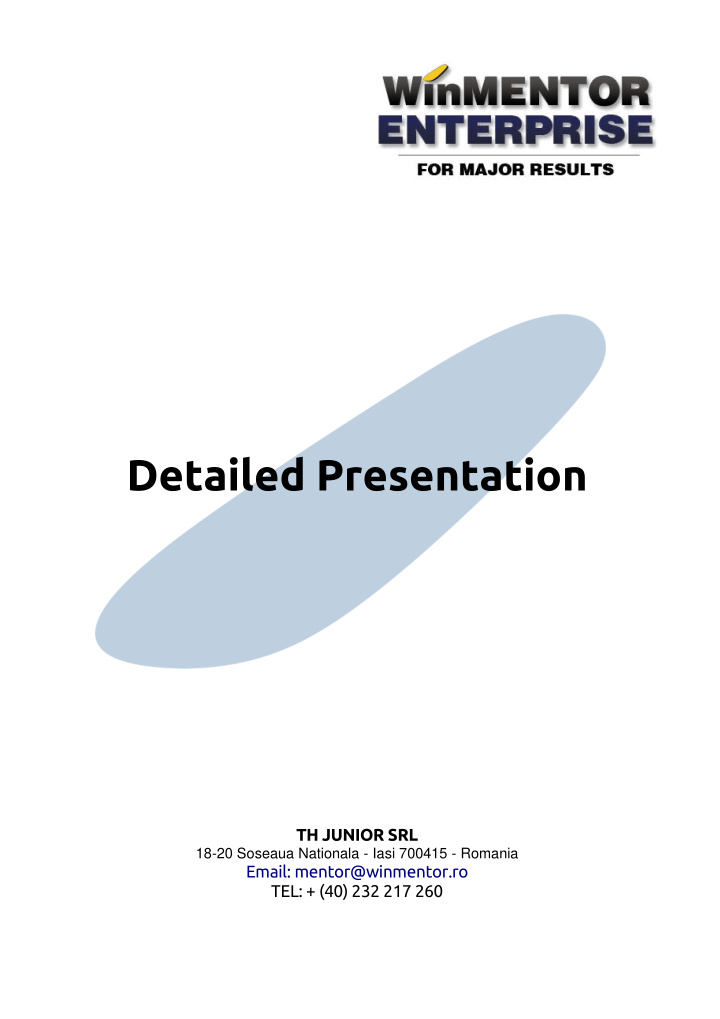 detailed presentation