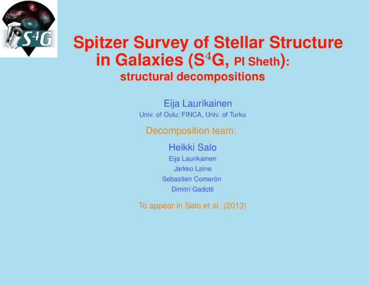 spitzer survey of stellar structure