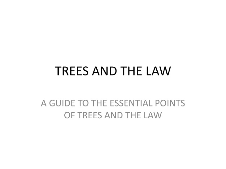 trees and the law