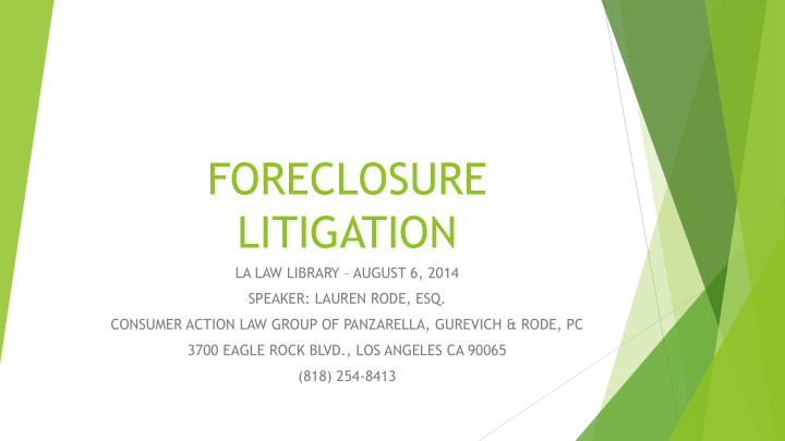 foreclosure