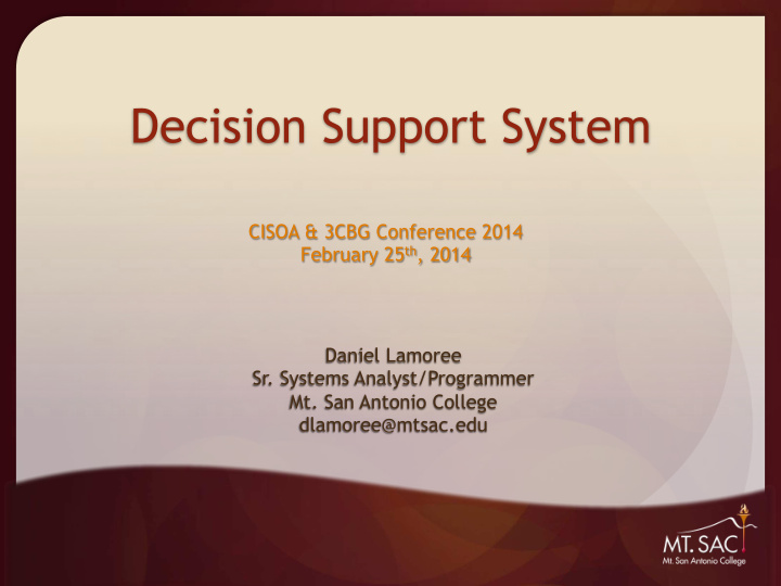 decision support system