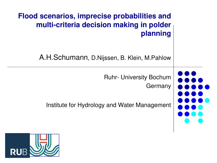 multi criteria decision making in polder