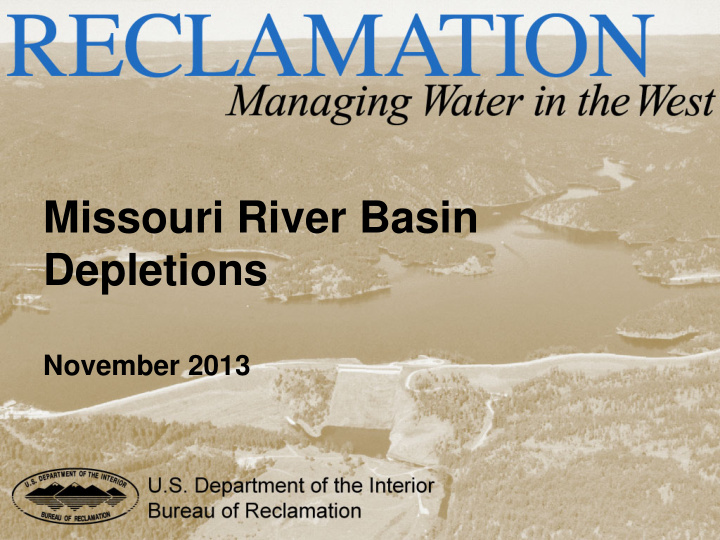 missouri river basin depletions