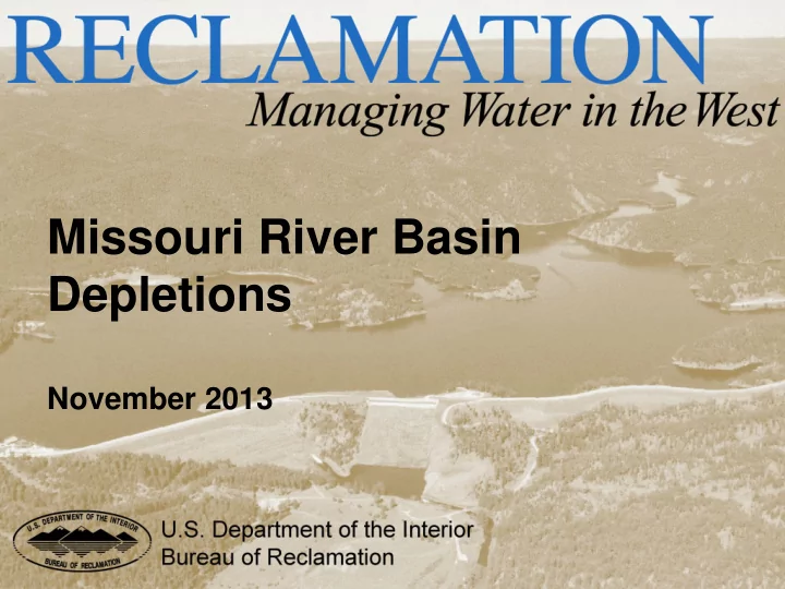missouri river basin depletions