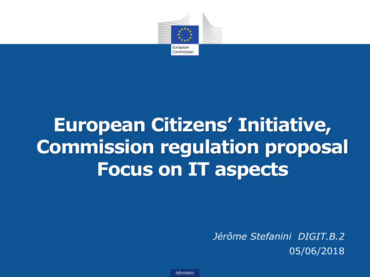 european citizens initiative commission regulation