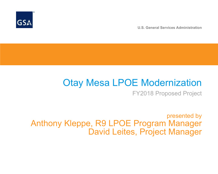 otay mesa lpoe modernization