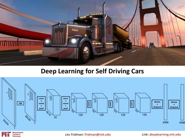 deep learning for self driving cars