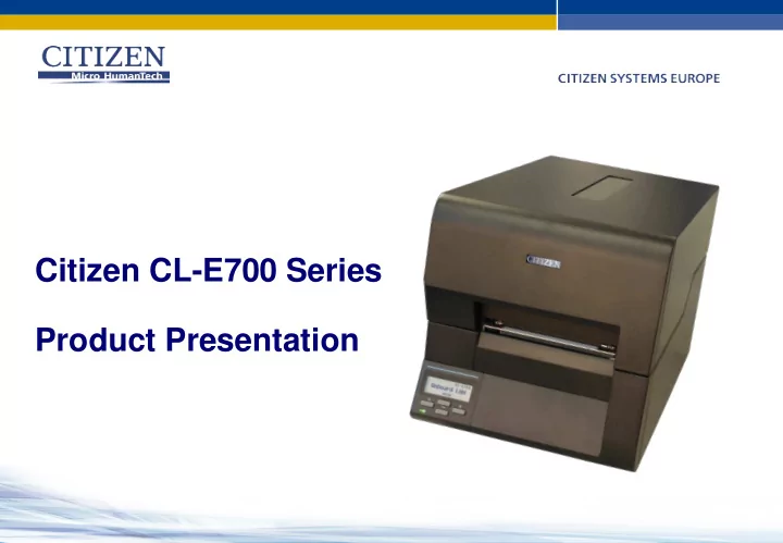 citizen cl e700 series product presentation citizen 4
