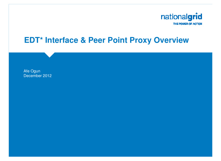 edt interface peer point proxy overview